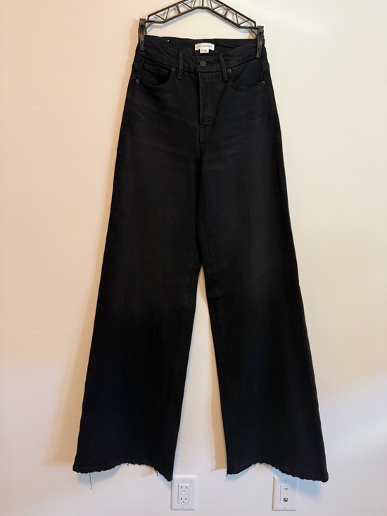 Good American Black High-Rise Wide Leg Jeans - Picture 2 of 5